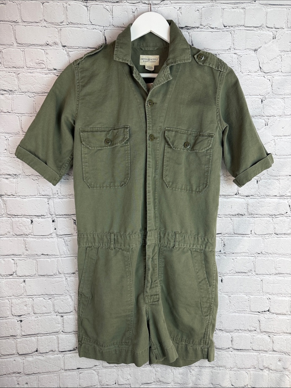 Ralph Lauren Denim & Supply Olive Green Utility Shirt Women Size S
